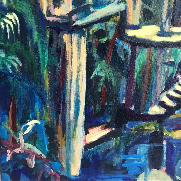 Original Acrylic on Canvas Painting Magical Garden - Picture 2 of 7